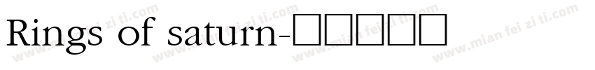 Rings of saturn字体转换